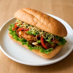 Baguette de pollo empanizado
