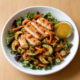 Ensalada de pollo empanizado